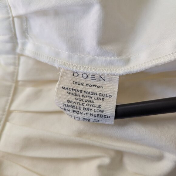 DOEN Paige pleated organic cotton-poplin shorts in color Salt NWOT Size 8 - Picture 7 of 16